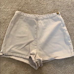 American Apparel high waisted khaki shorts